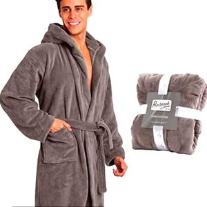 Men's Pembrook Hooded Robe with Pockets - Fleece